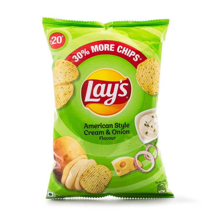 Lay’s American Style Cream & Onion – 50g Pack (Set of 24)